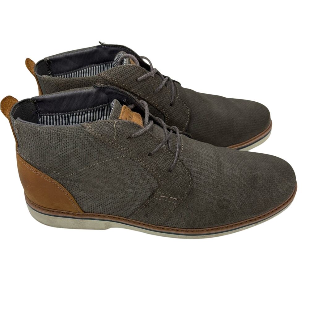 Mens Nunn Bush Comfort Gel Barklay Chukka Plain Toe Gray Size 11.5